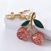 Stylish Cherry Pendnat Keychain Bag Charm Eye Catching Cherry Keychain Accessory Fashionable Hangings Decoration