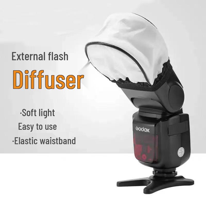 

Universal Hot Shoe Flash Softbox Diffuser Cover 8cm x 8cm x 4cm