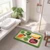 Non- Absorbent Bath with Strawberry and Design - Soft Faux Bathroom for Shower Floor