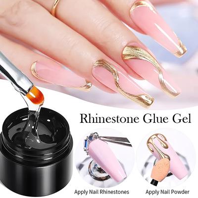Set Gel Adesivo Polvere per Unghie Specchio Patch Solido Colla Gel Adesiva Trasparente Gel Colla Gel Rinforzo Gel