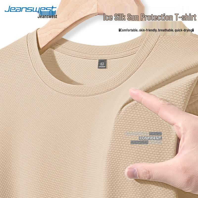 Jeanswest Men s Ice Silk Gradient Stripe Quick Dry T-Shirt L