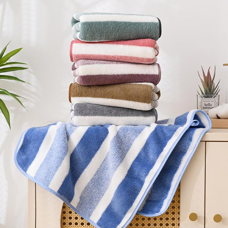 Bath Towel Wrap Coral Fleece Thick Large Absorbent Home Use For Face And Body