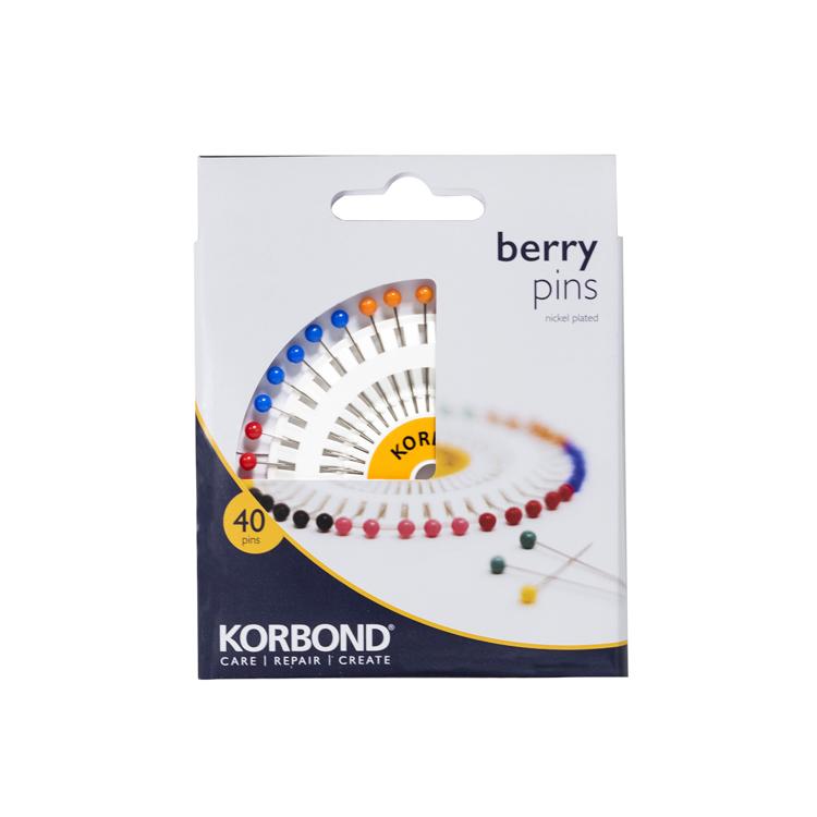 Korbond Berry Pins Nickel Plated 40pk