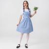 Halloween Parent-Child Adventures of Oz Blue plaid dress with headdress, daily cute style skirt