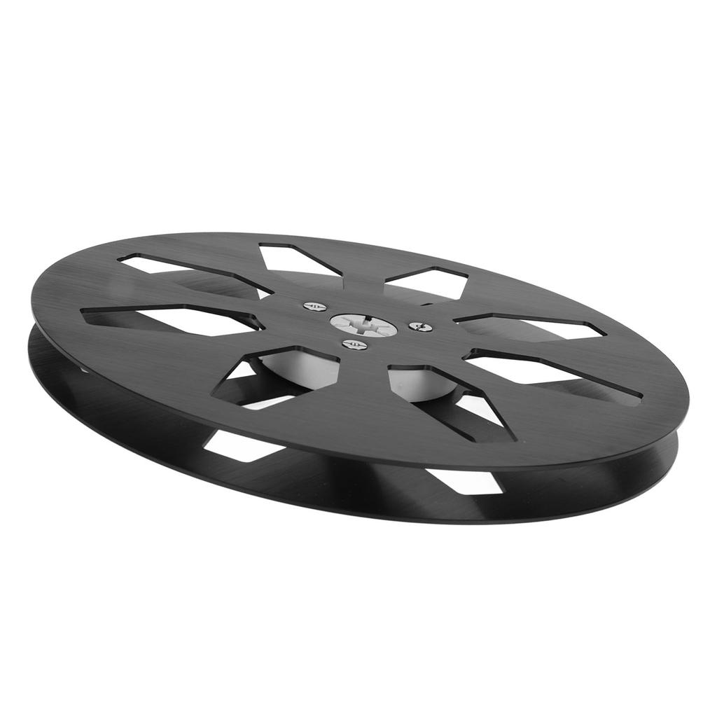 1 4 7 Zoll Leere Bandspule 8 Loch Aluminiumlegierung Universal Öffnung Maschinenteil Open Reel Aufwickelspule Schwarz
