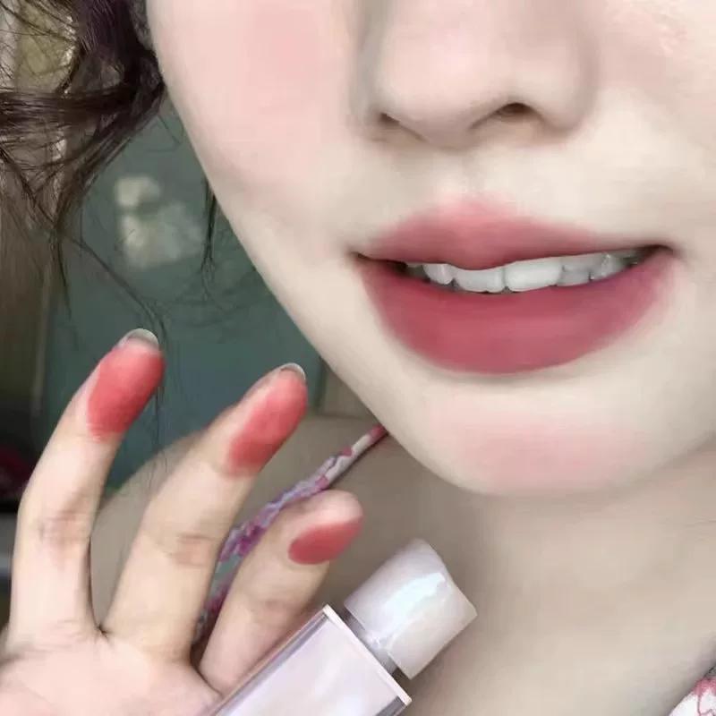 Nude Warm Tea~Yellowish Black Skin Tone Brightening Natural Nude Lip Mud Full of Apricot and Chestnut Velvet Matte Lipstick for Students
