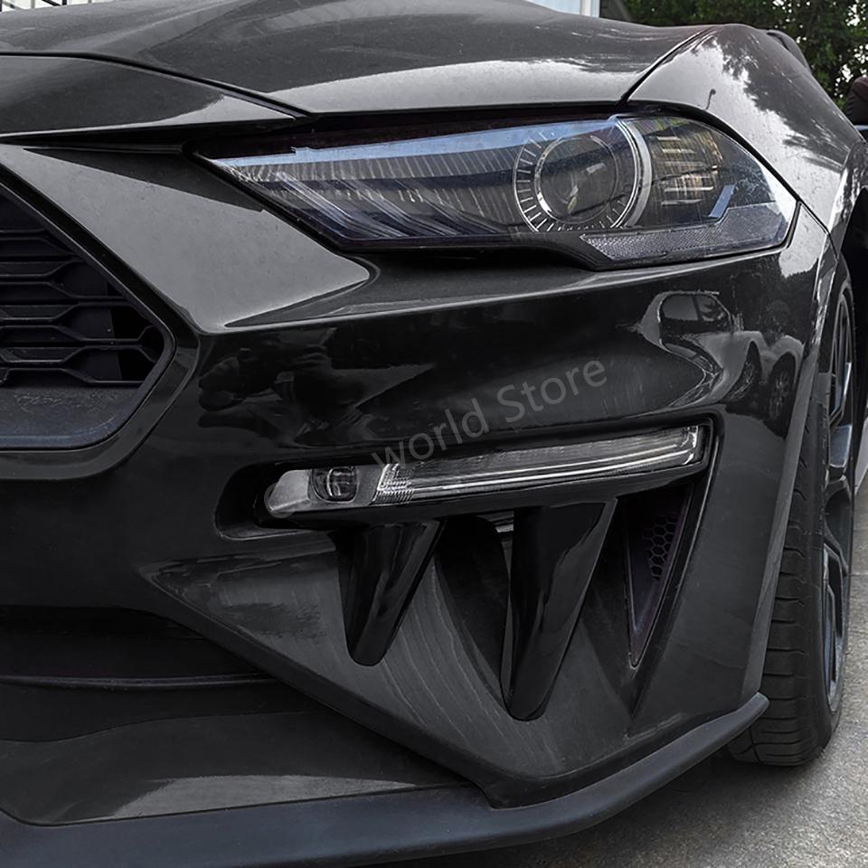 

Для Ford Mustang Противотуманные фары Модификация Клыки Моделирование Fit Mustang 2018-Украшение противотуманных фар Стайлинг автомобиля