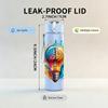 1PC Light Bulb Creative Idea Art Print 750ml Color Plastic Sports Water Bottle Leakproof Flip Straw Lid Suitable for Sports Office Home Use