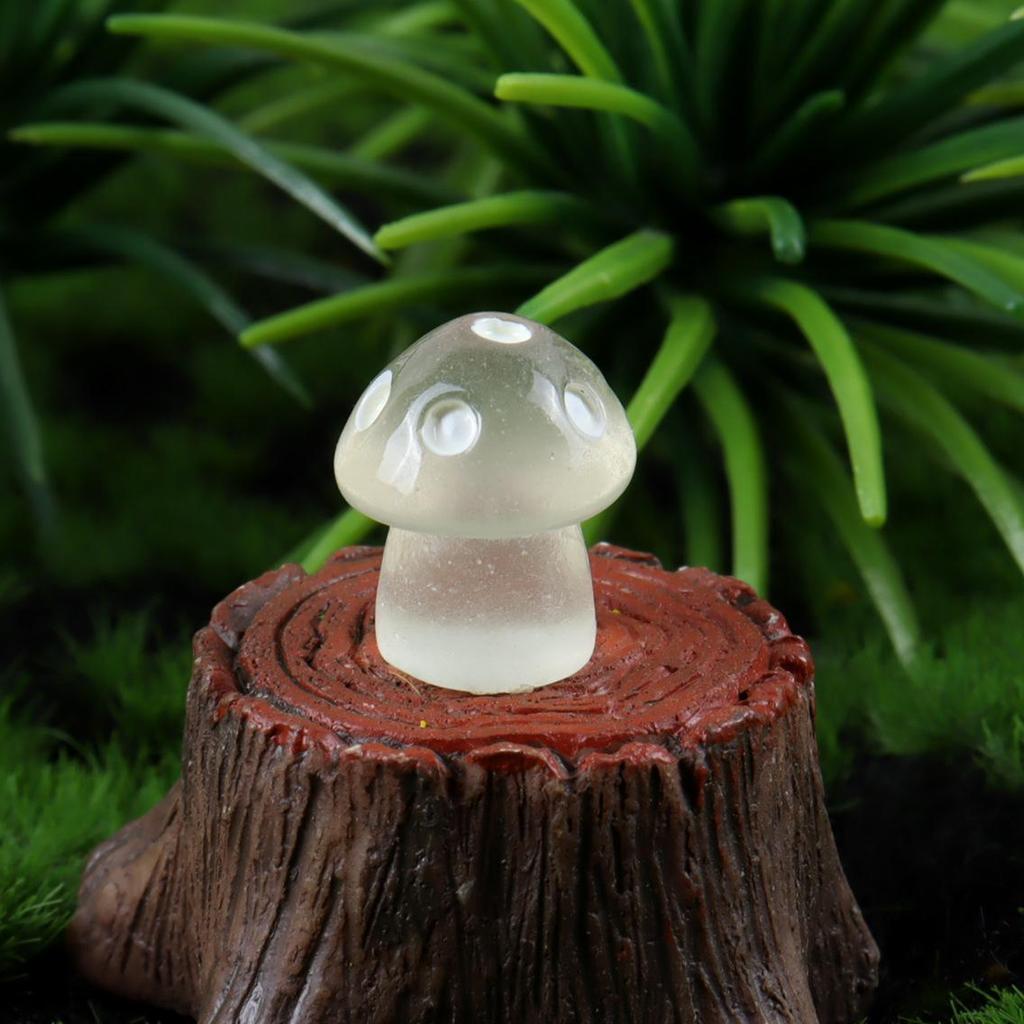 Colorful DIY Luminous 3D Mini Mushroom Jewelry Accessories for Creative Micro Landscape Landscaping