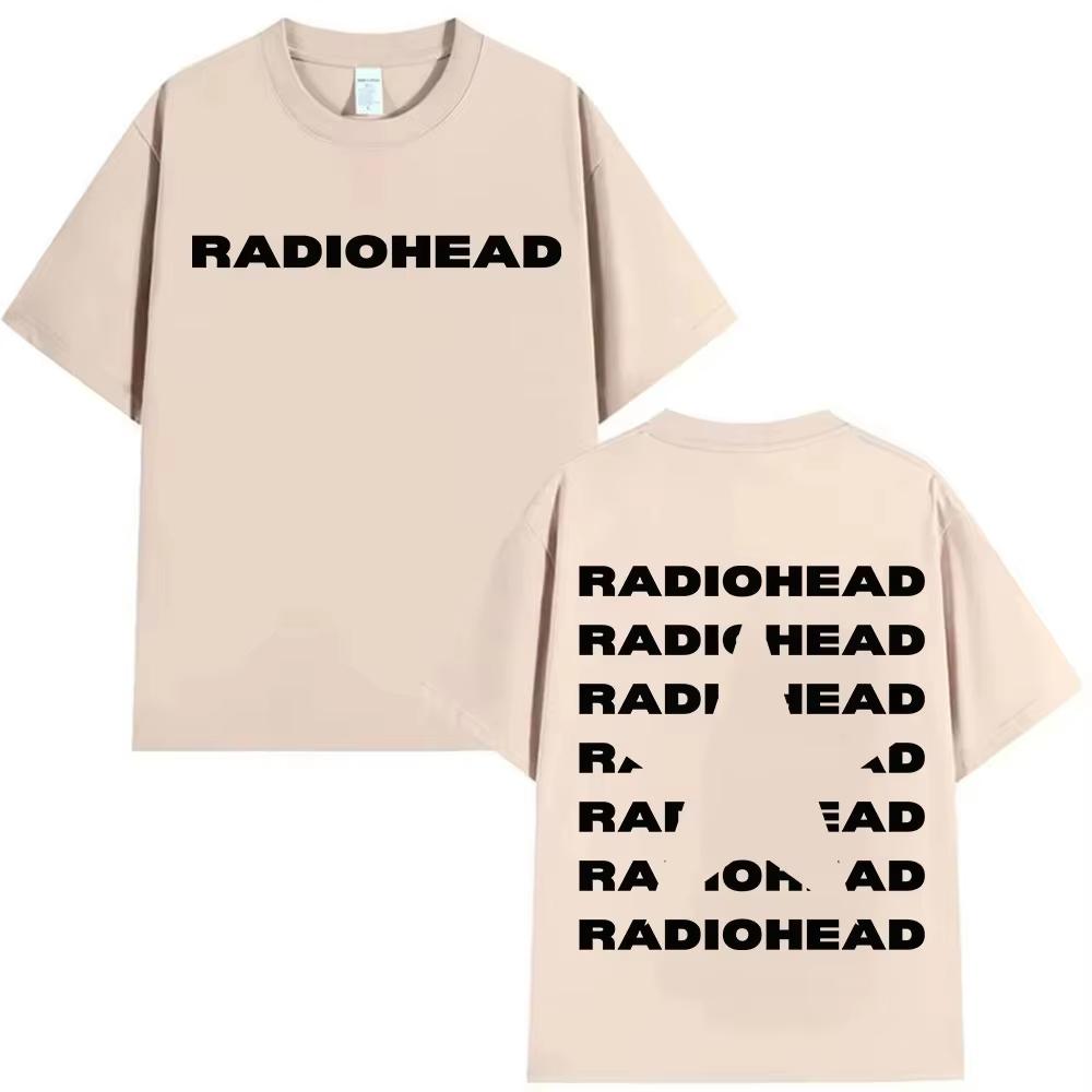 

Rock Band Radiohead Tour 2026 Logo T Shirts Mens Fashion Pop Clothing Oversized Tshirt Unisex Hip Hop High Quality Cotton Tees 4XL