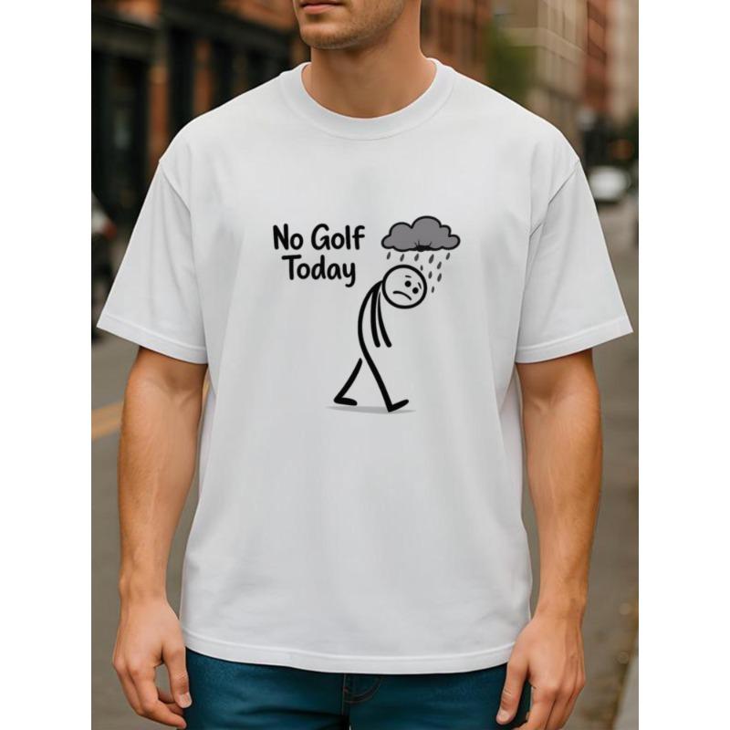 European Size A Humorous Summer Fashion T-Shirt for Frustrated Young Golfers . It'S a Casual Men'S Short-Sleeve Round-Neck Shirt