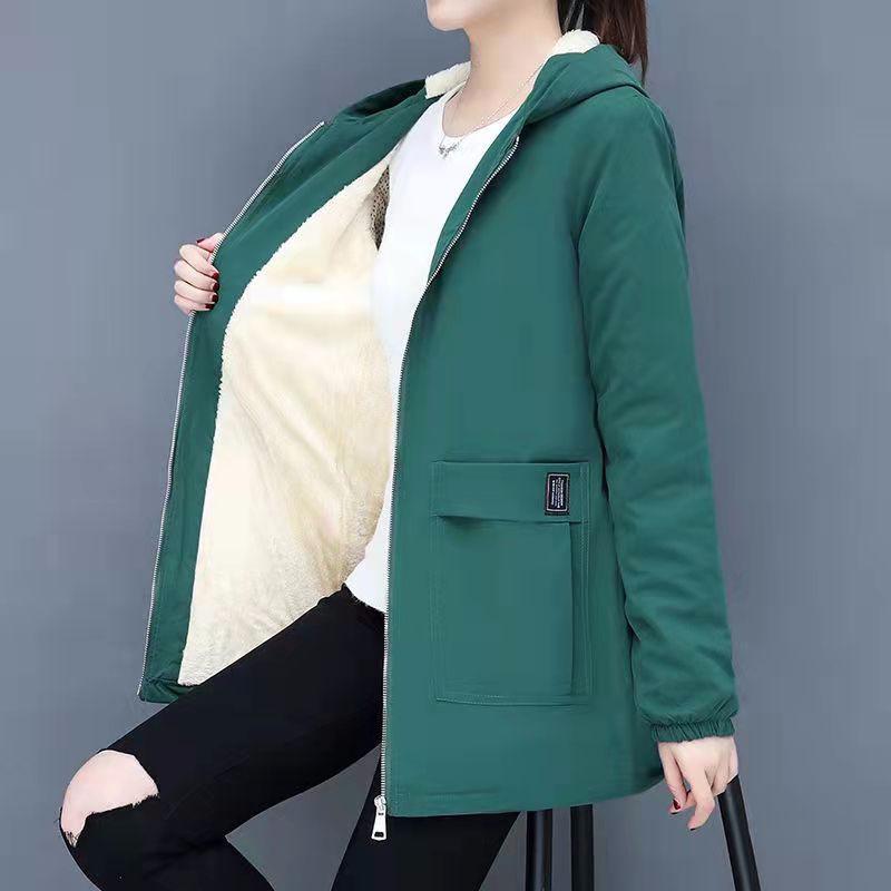 Chaqueta de Invierno Algodón Cálido Abrigo Acolchado Mujer Casual Parkas Felpa con Capucha Gabardina Ropa Exterior de Mujer