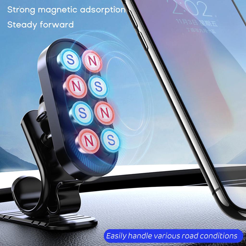 Magnetic Car Phone Holder for Dashboard, Cellphone Car Kits, 360 Adjustable Magnetic Cellphone Mount for Phone Tablets