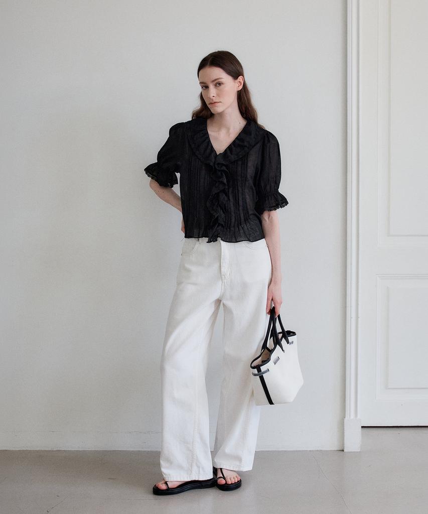 THEELO Soft Carpenter Barrel Pants (Ivory)