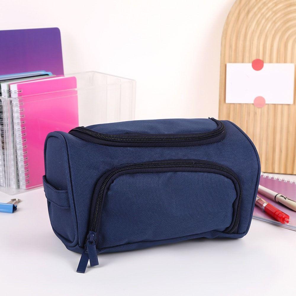 Oxford Cloth Double-Layer Pencil Case Wear-resistant Stationery Organizer Pencil Bag  Boy Girl