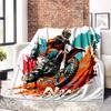 Dirt Bike Motocross Home Customize Your Name Blankets Comfortable Soft Lightweight Allseason Multipurpose Blanket For Picnics Sofas Offices Beds