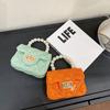 Jelly Bag South East Asia Children'S Bag Chain Pearl Handbag Rhombus Women'S Bag