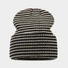 Contrast Color Flanged Striped Knitted Hat Autumn and Winter Outdoor Casual Thermal Pullover Hat Women's Casual Versatile Wool Hat