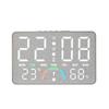 GH9007 Multifunctional LED Clock: Wall & Table-Top, Large Screen, Shows Time, Temperature & Humidity, Alarm Feature