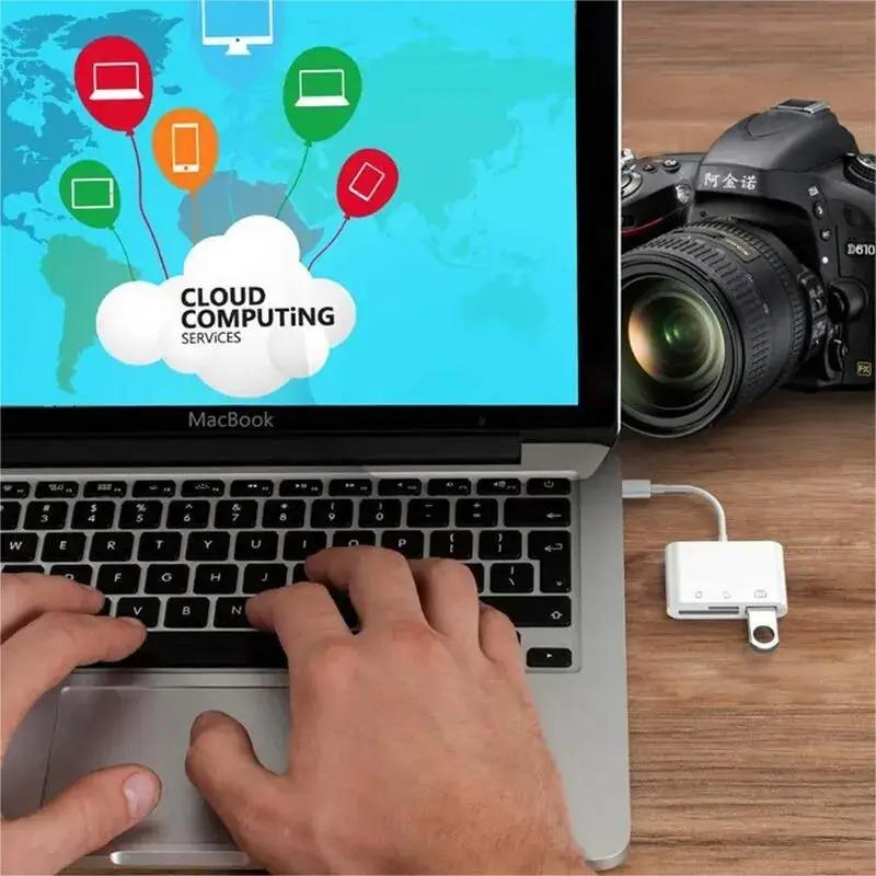 3 In 1 Typ-C IPhone Adapter TF SD USB Memory Card Reader Card Connector For Smartphone Computer Car USB Type-C Adapter