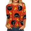 Round Neck 3D Cat Pattern Printed Top Fashionable Casual Long Sleeved Women's T-shirts