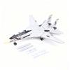 Non-Toxic 1/72 Military Modern Weapons Model Building Block Toy Air Force F-14 Supersonic Aircraft Fighter Assemble Puzzle Collection Toys