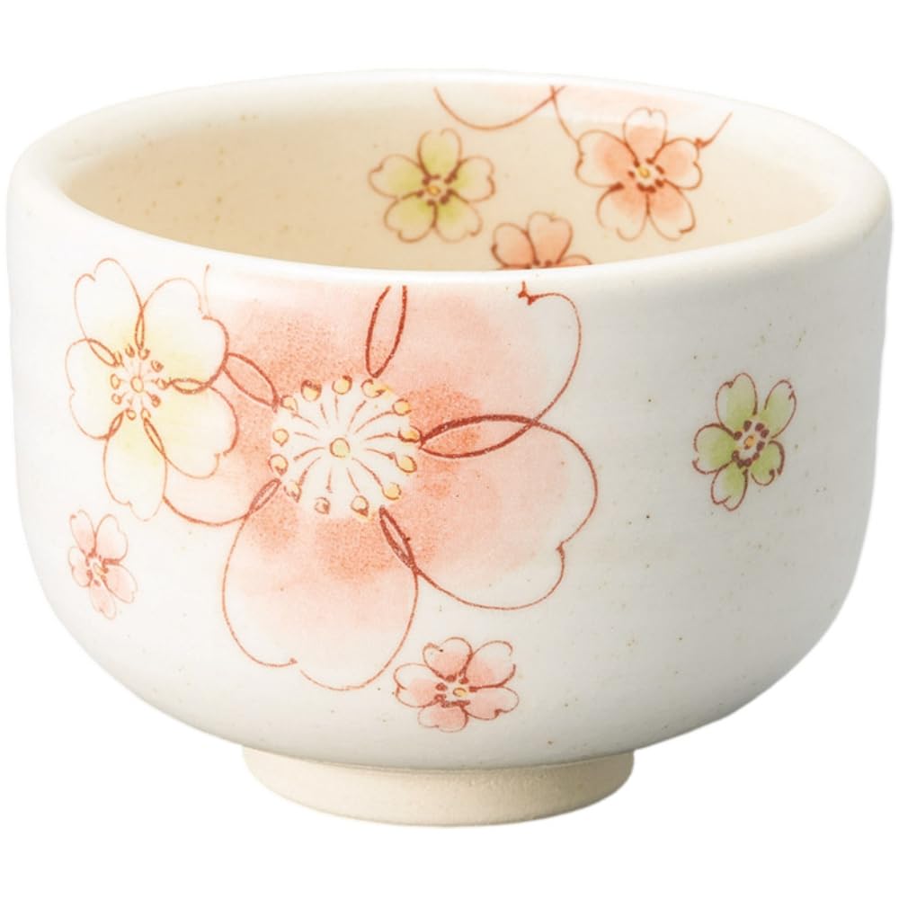 

Матча x Современный Апельсин с цветами сакуры Ноты Мино Сделано в Японии Але-нет Пиала, 10.5 7.5см, Пиала, Изделие, оранжевый