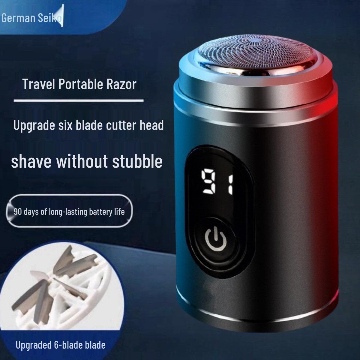 Mini Rechargeable Men s Electric Shaver: Multifunctional, Portable, and Washable Razor.