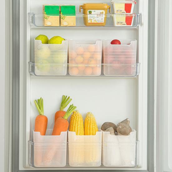 4Pcs Refrigerator Organizer Food-Grade Plastic Storage Container BPA-Free Fruits Vegetables Fridge Storage Box Kitchen Organizer