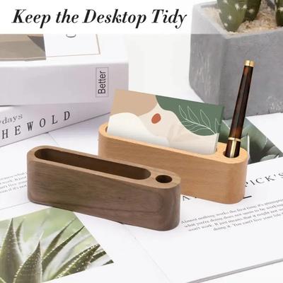 Wooden Business Card Holders Note Holder Display Device Card Stand Holder Office Supplies Stationery Accessories Organizer