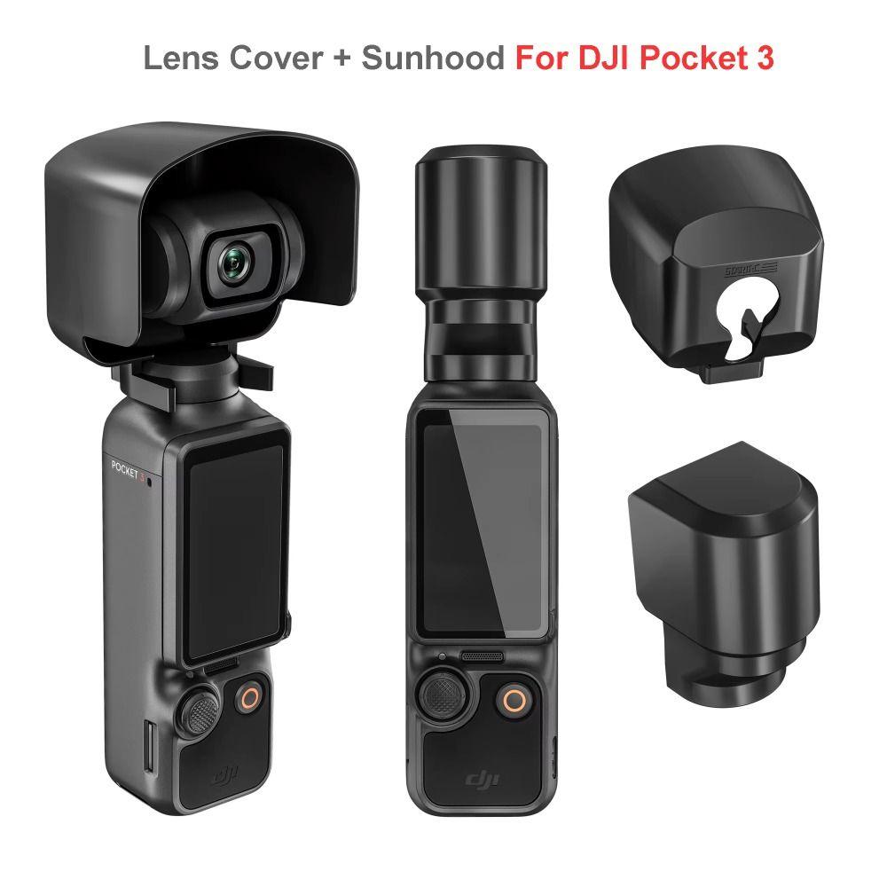 

2Pcs/Set Guard Lens Sun Hood Anti-Glare Sunshade New Gimbal Protective Cover for DJI Osmo Pocket 3 2Pcs/Set