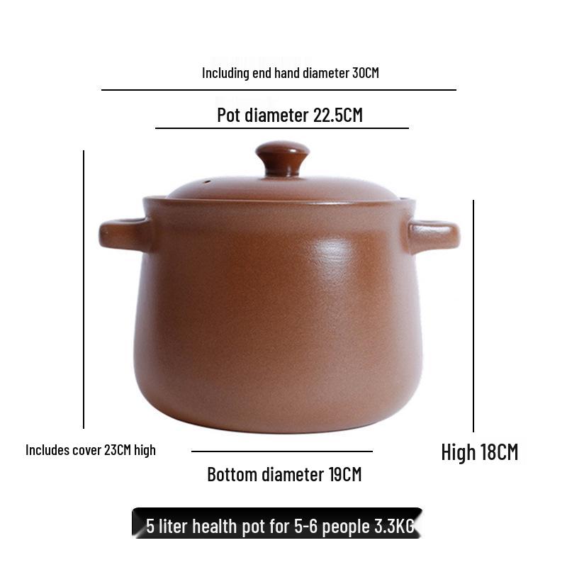 Ceramic Stew & Soup Casserole Pot for Gas Stovetops