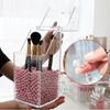 Multi Functional Flip Transparent Acrylic Storage Tube, Dressing Table Makeup Brush Storage Bucket, Student Stationery Storage