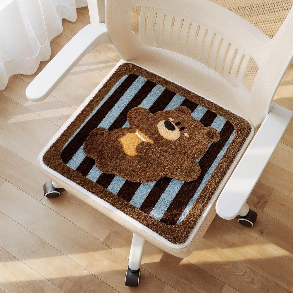 Cute 40x40cm Chair Cushion Imitation Cashmere Anti-slip Dining Chair Pad Winter Warm Comfortable Kitchen Chair Pad Dining Chair