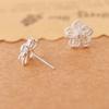 925 Sterling Silver Cute Flower Hollow Earrings For Women Girls Fashion Ins Anti-Allergic Daily Ear Piercing Earrings Jewelry