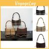 Trendy Retro Commuter Shoulder Bag With Unique Colorful Plaid Pattern For Women