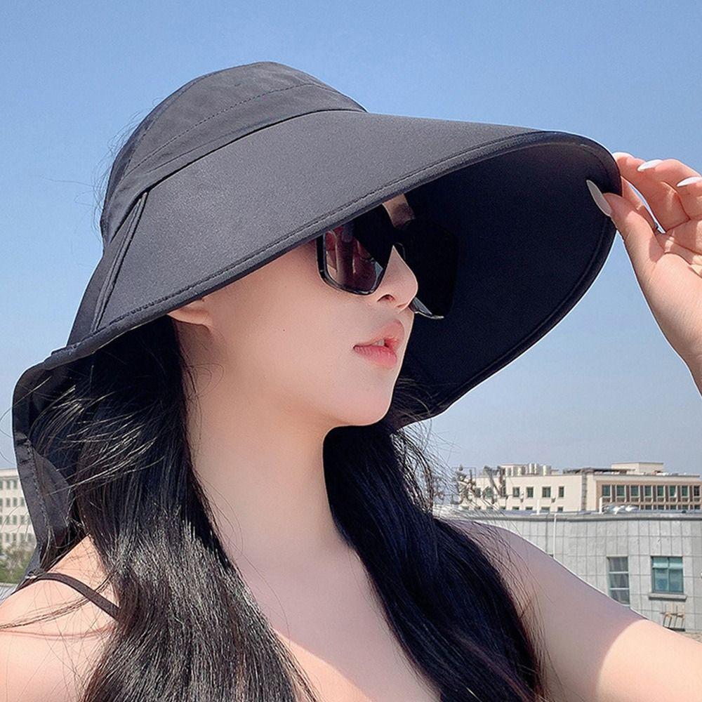 

Wide Brim Fisherman s Hat With Shawl Panama Caps New Beach Cap Women