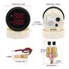 2 IN 1 Dual Gauge with Alarm Red LED Digital 52mm Oil Pressure Meter/Water Temp Meter+Sensor for Automobile Car 12V24V