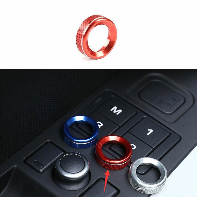 Rearview Mirror Adjust Knob Trim 1PCS Aluminum Red Fit For Land Rover 2013-