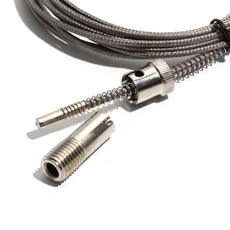 2 adet WRNT-01 1-5 m K tipi sıkıştırma yayı koruyuculu tel ayarlanabilir kamış termokupl sensörü sıcaklık kontrol cihazı için