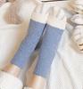 Cat Paw Striped Cute Socks Coral Fleece Winter Women Socks Thick Thermal Floor Sleeping Socks Candy Color Velvet Sock Warm