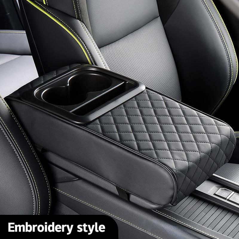 

Ящик для хранения центральной консоли автомобиля с подстаканником, подушка для подлокотника автомобиля, чехол для подлокотника с подставкой для телефона для грузовых автомобилей A1