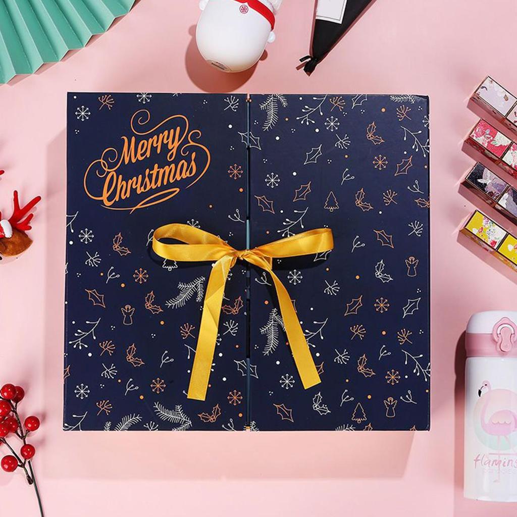 DIY Christmas Fillable Advent Calendar 24 Days Reusable Empty Package Wrap Advent Countdown Calendar Empty Boxes Xmas Gifts