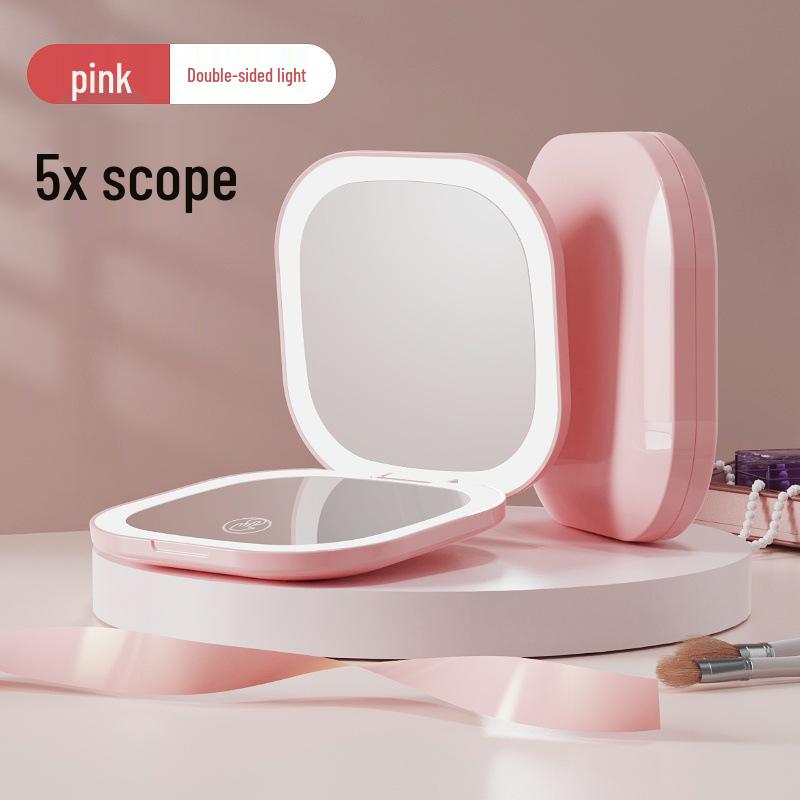 Portable Mini LED Lighted Foldable Makeup Mirror with Custom Logo