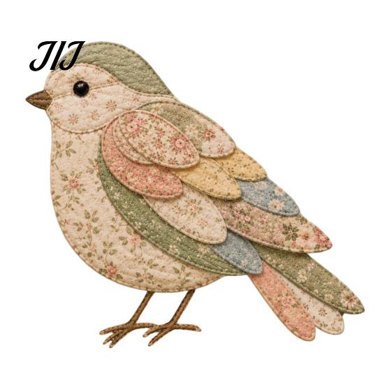 Unique Handmade Home Decorations Garden Animal Patchwork DIY Kit, Floral Fabric Sewing Cute Kit Butterfly Bird Crafting for Adults, Farmhouse
