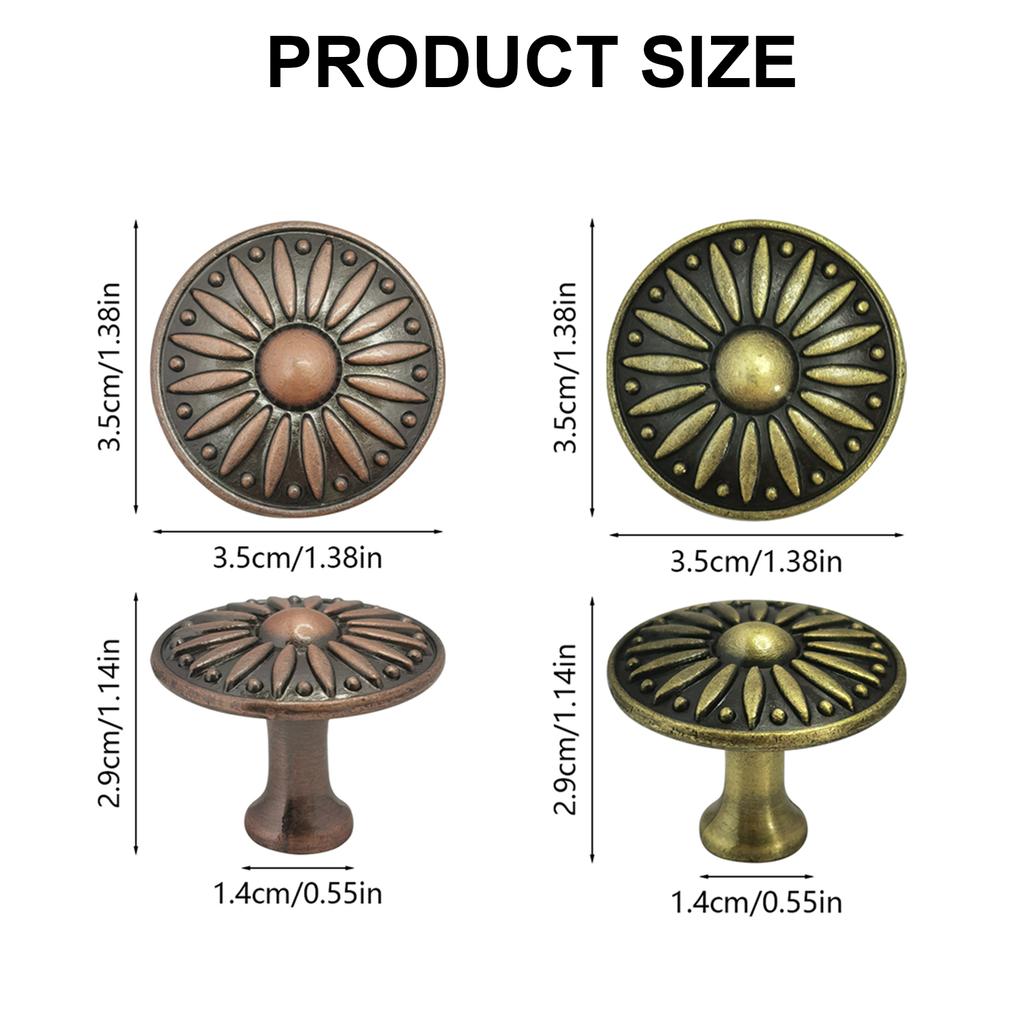 Classical Designs Drawer Handle Antique Finish Single Hole Pull Knob Single Hole Furniture Knob for Retro Home Styling