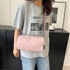 Simple Solid Color Large Capacity Lightweight Women Casual Cylindrical Bag For Casual Travel