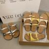 6822 Sets of Toe Cool Slippers Women's Summer Wear 2025 New Korean Version Fairy Retro Half Slippers Female Roman Beach Shoes