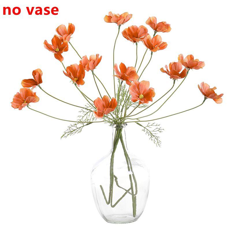 

1 шт. 60 см Искусственные цветы Имитация мака 4 головки Шелковые цветы Букет Свадебный декор для дома Комнаты Сада Вечеринки Украшение DIY Подарок 1Pcs темно-оранжевого