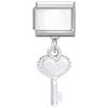 New Bow Crown Butterfly Heart Key Cherry Pendant Italian Charm Link Stainless Steel Fit 9MM Bracelet Women Men DIY Making Gifts